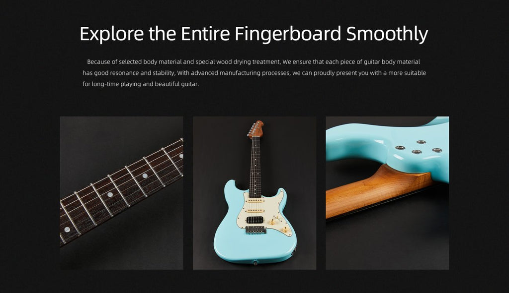 Đàn Guitar Điện Keipro Standard Series ST HSS, Rosewood Fingerboard, Pink