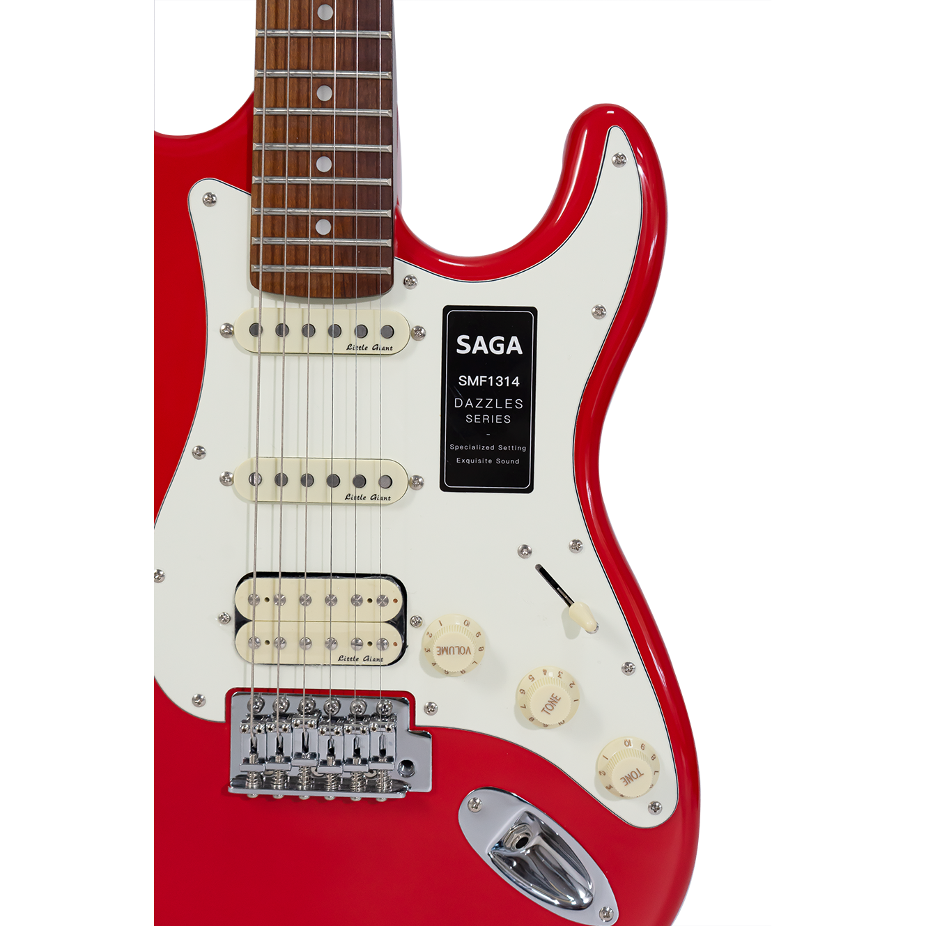 Đàn Guitar Điện Saga SMF1314H Stratocaster HSS, Maple Fingerboard, Red - Việt Music