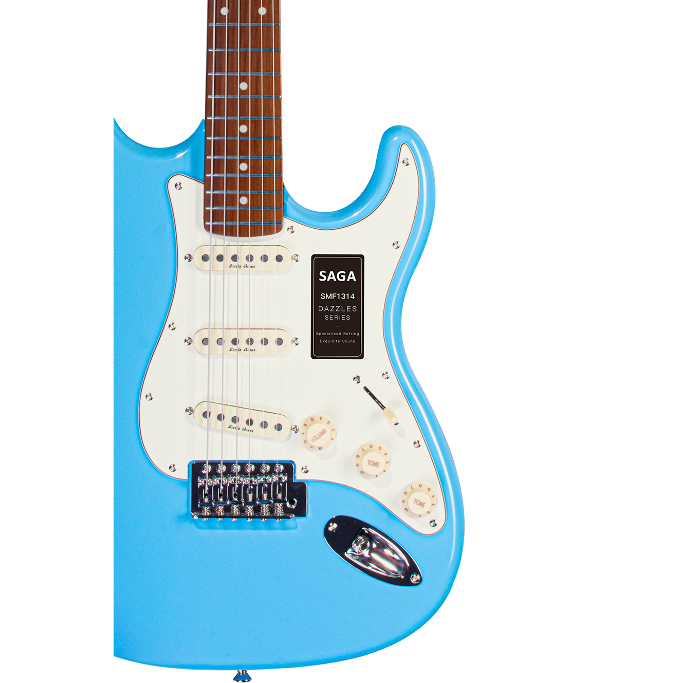 Đàn Guitar Điện Saga SMF1314 Stratocaster SSS, Maple Fingerboard, Blue - Việt Music