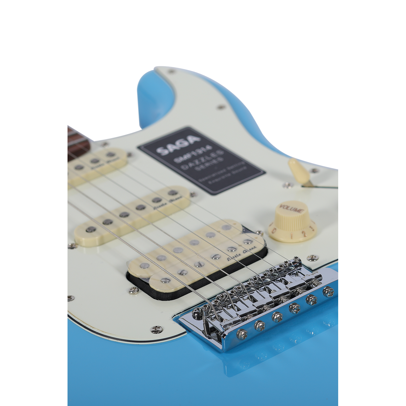 Đàn Guitar Điện Saga SMF1314H Stratocaster HSS, Maple Fingerboard, Blue - Việt Music