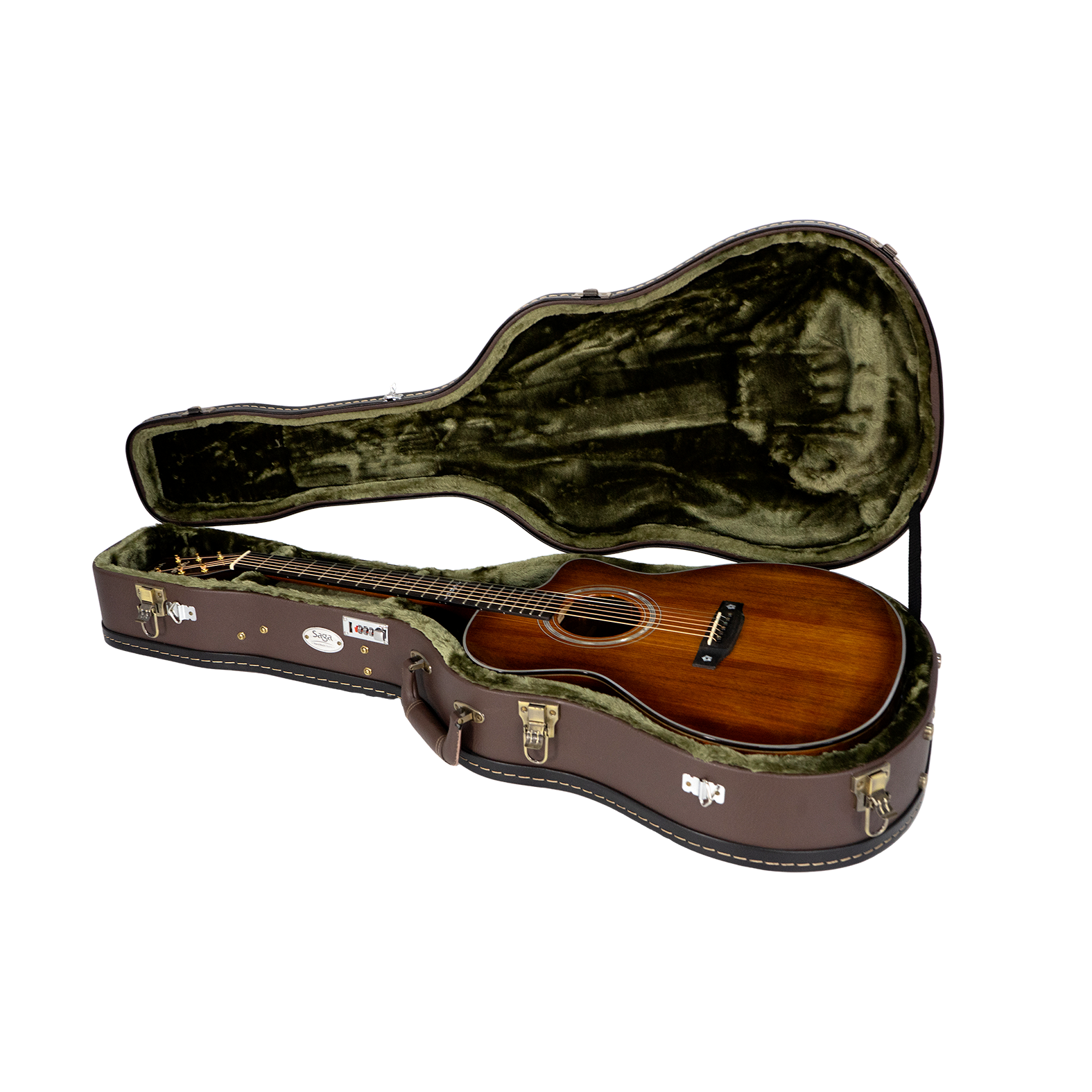 Hộp Đàn Guitar Acoustic Saga C2 - High End Brown Case - Việt Music