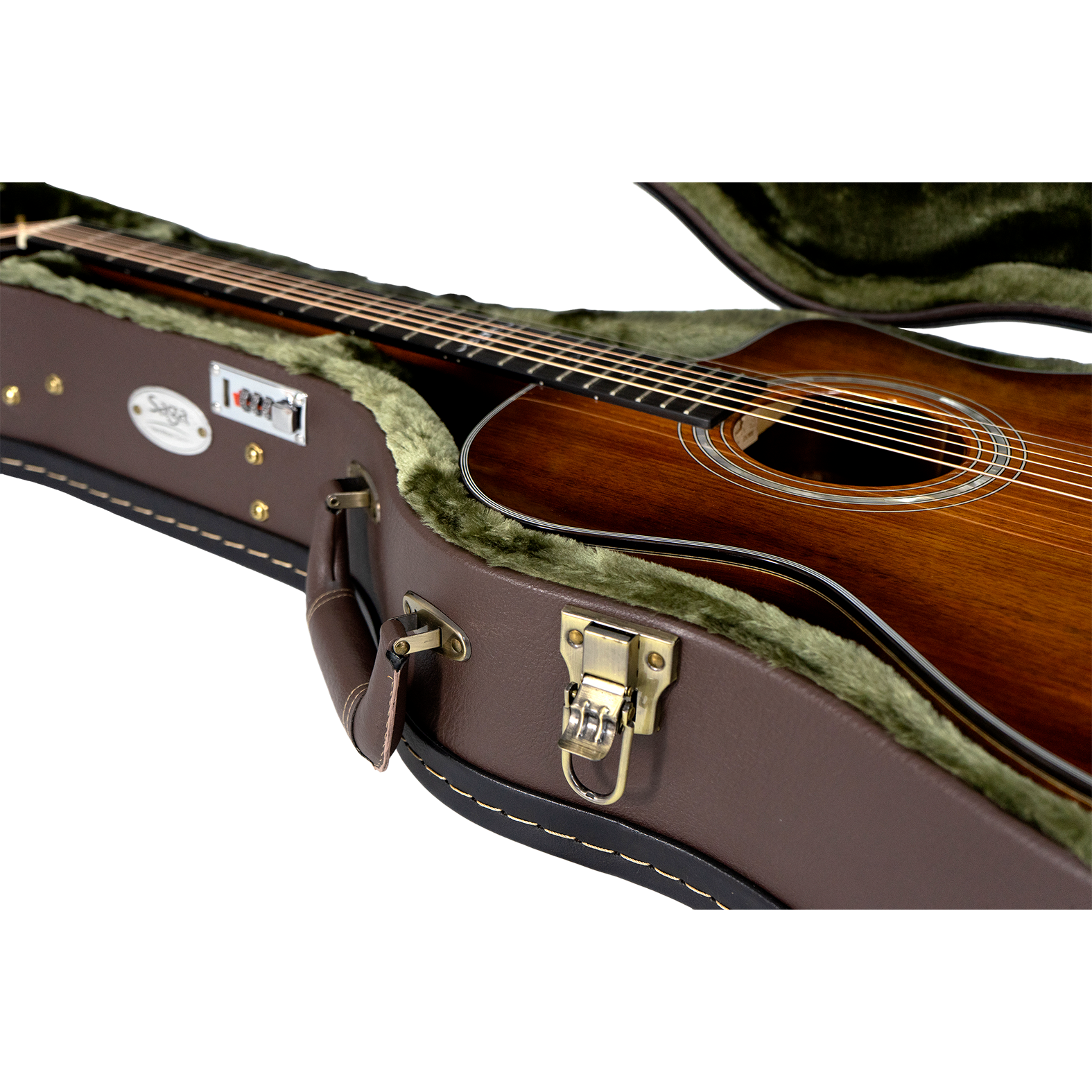 Hộp Đàn Guitar Acoustic Saga C2 - High End Brown Case - Việt Music