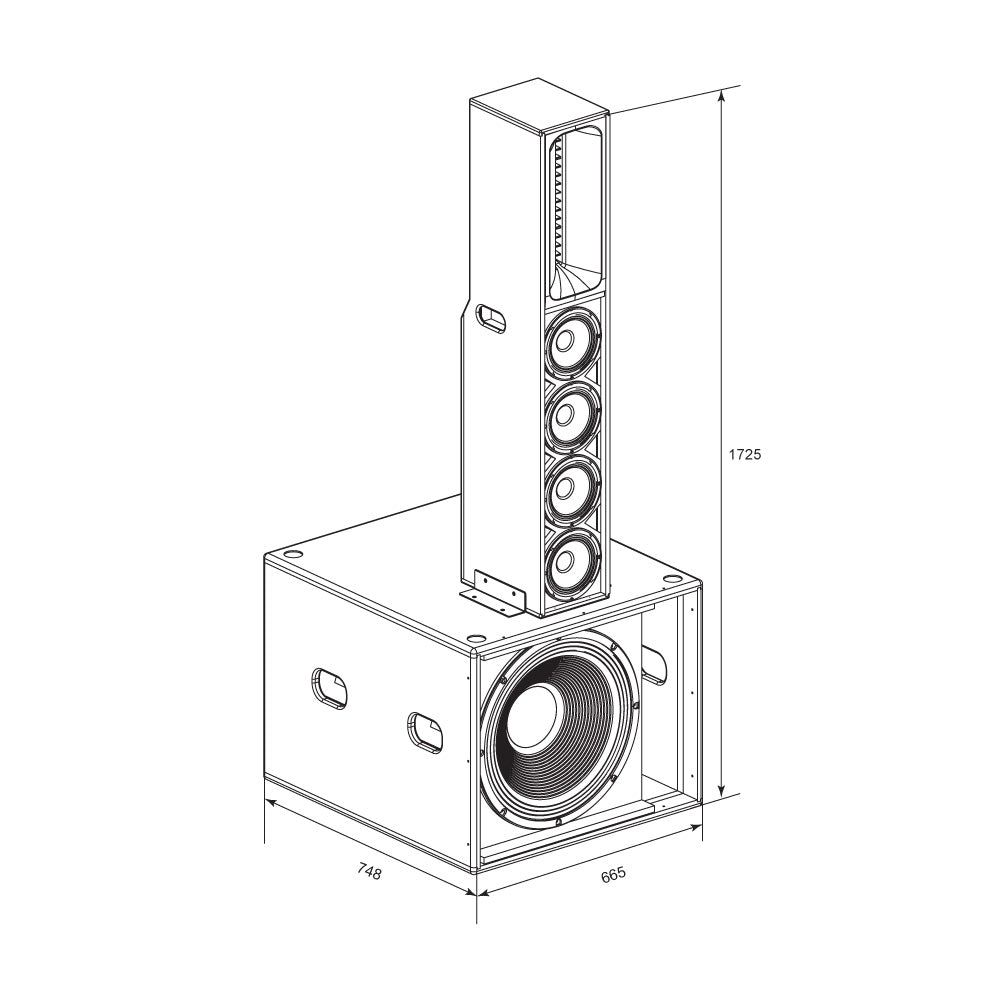 Loa Sumico EUROTECH 1226 1550W Column PA Speaker (bush) - Việt Music