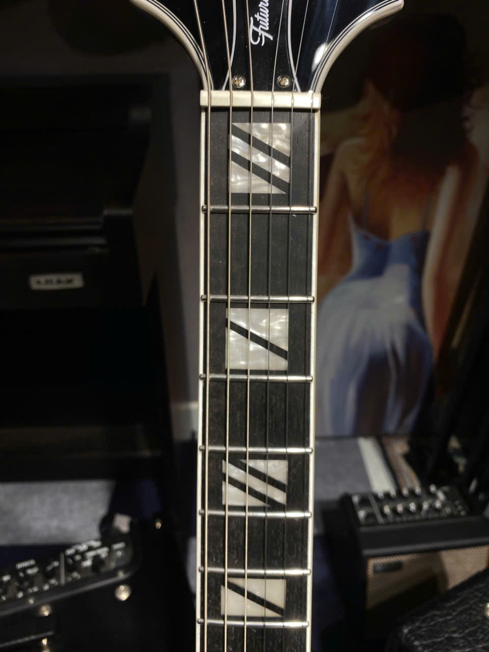 Đàn Guitar Điện Epiphone Futura Flying V Custom HH, Ebony Fingerboard - Việt Music