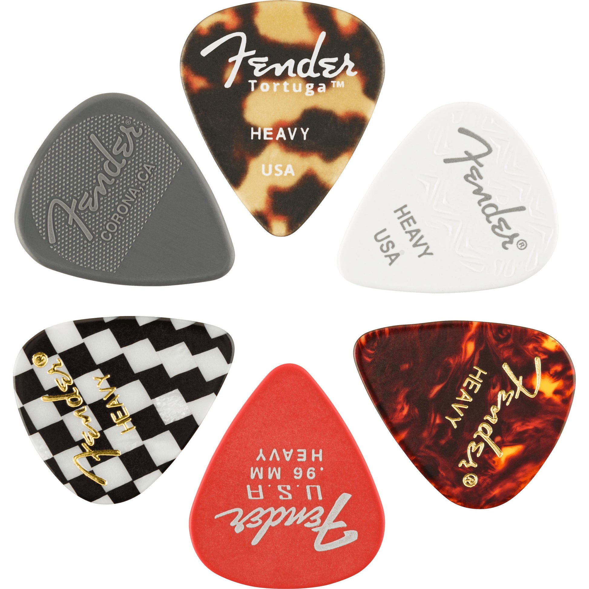Pick Gảy Đàn Guitar Fender 351 Material Medley, 6pc - Việt Music