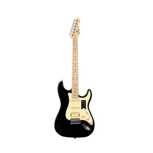 Đàn Guitar Điện Mantic MST100 HSS, Maple Fingerboard, Black - Việt Music