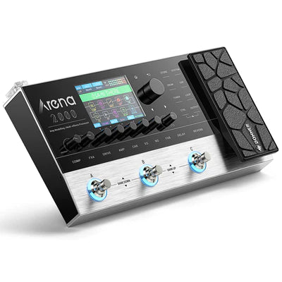 Pedal Guitar Donner Arena 2000 Multi-Effect Guitar Pedal AMP Modeling Multiple Effects Processor