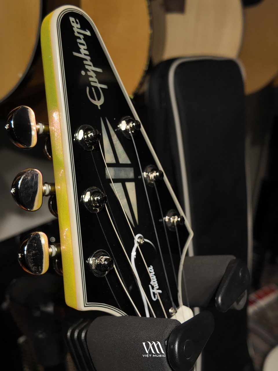 Đàn Guitar Điện Epiphone Futura Flying V Custom HH, Ebony Fingerboard - Việt Music