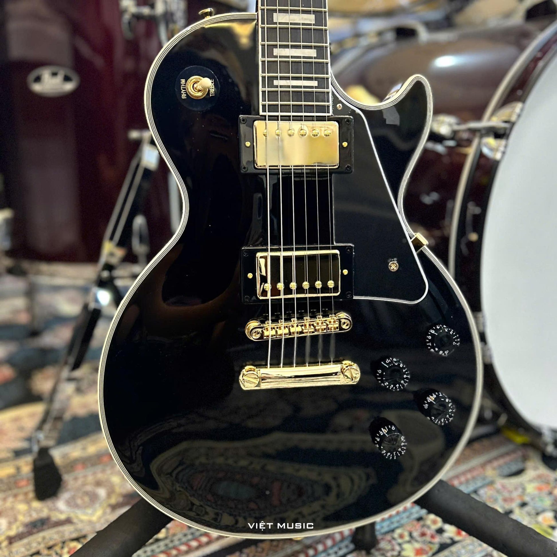 Đàn Guitar Điện Epiphone Les Paul Custom HH, Ebony Fingerboard - Việt Music