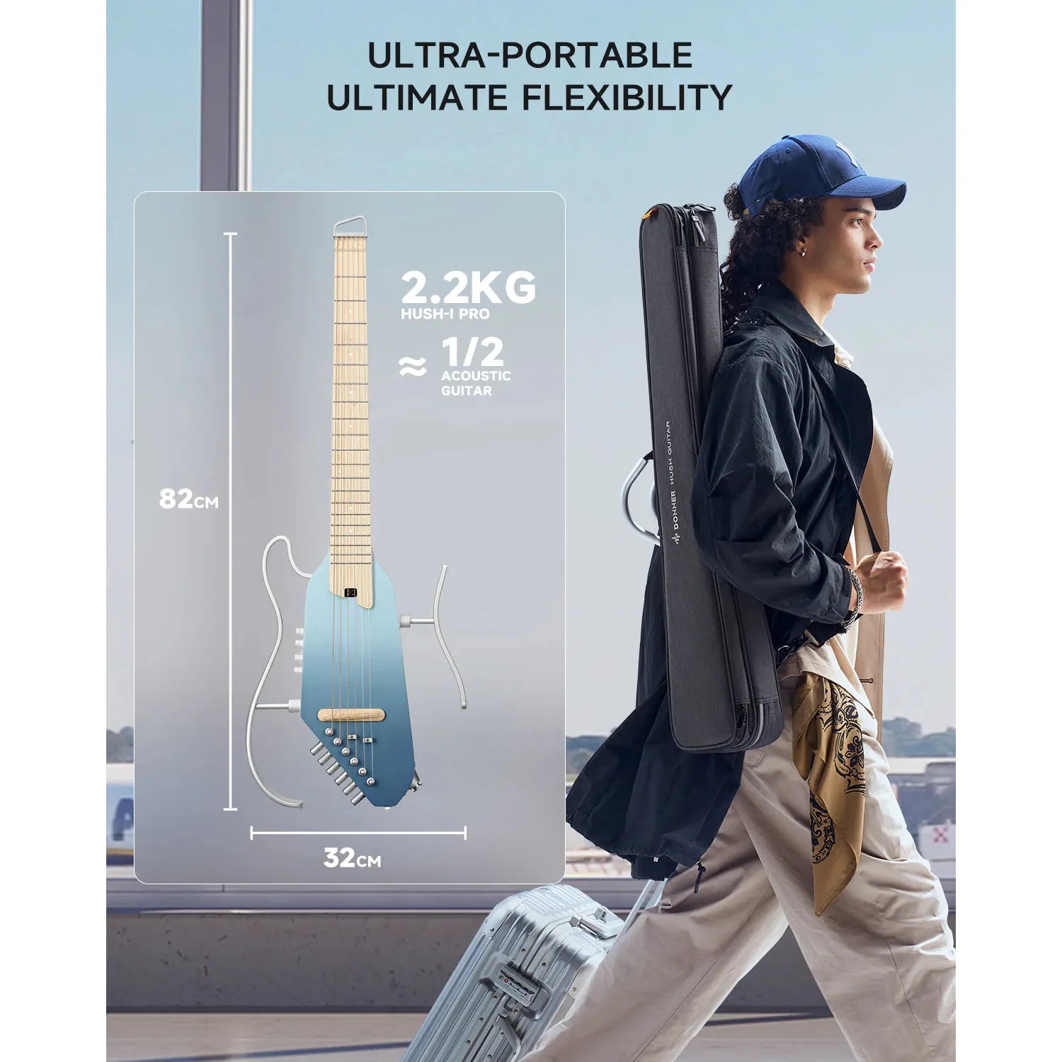 Đàn Guitar Silent Acoustic Donner HUSH-I Pro - Việt Music
