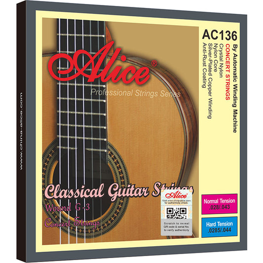 Dây Đàn Guitar Classic Alice Silver Plated Copper Alloy Wound AC136 - Việt Music