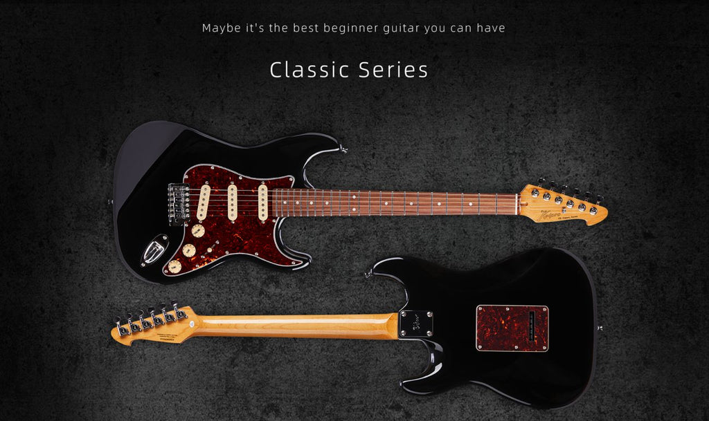 Đàn Guitar Điện Keipro Classic Series ST SSS, Rosewood Fingerboard, Black