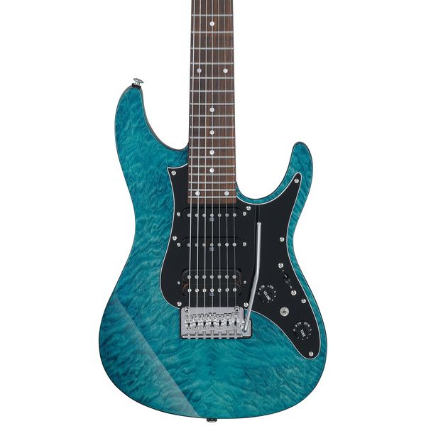 Đàn Guitar Điện Ibanez Premium AZ447P1QM 7-string SSH, Rosewood Fingerboard, Cosmic Blue (nhân) - Việt Music