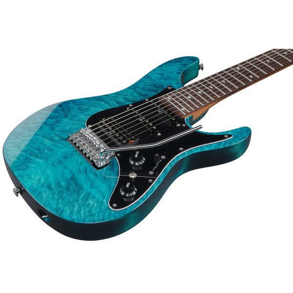 Đàn Guitar Điện Ibanez Premium AZ447P1QM 7-string SSH, Rosewood Fingerboard, Cosmic Blue (nhân) - Việt Music