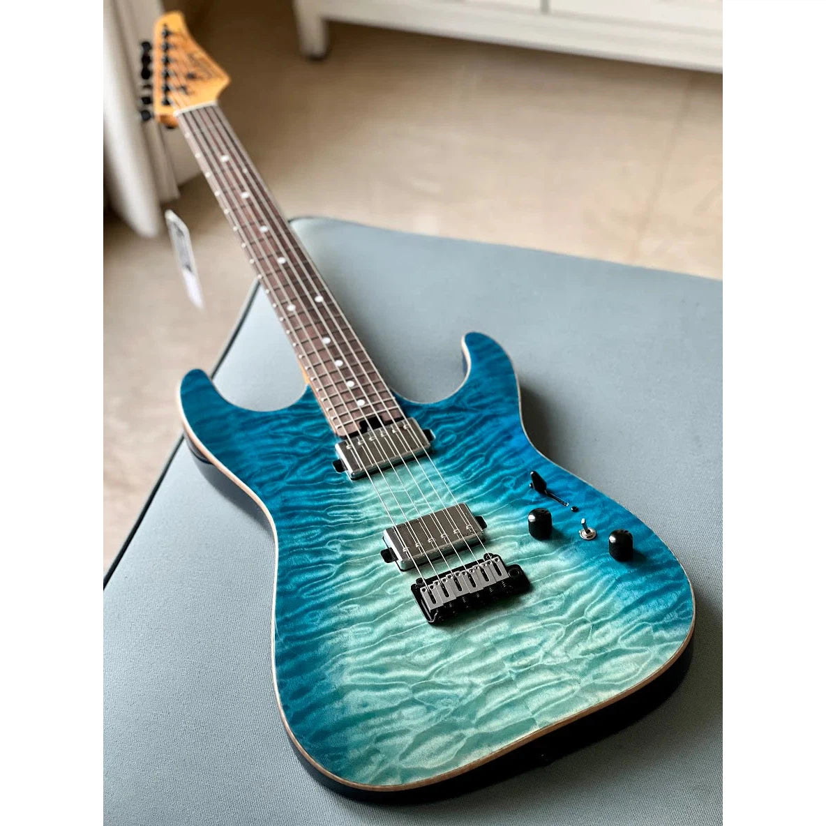 Đàn Guitar Điện Soloking MS-1 Custom 22 HH, Rosewood Fingerboard, Turquoise Wakesurf - Việt Music