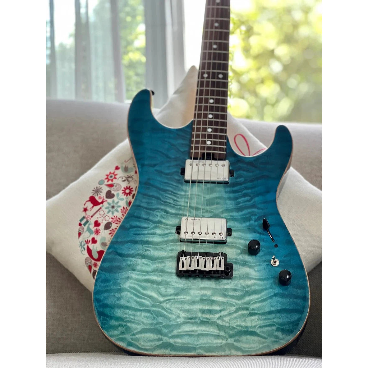 Đàn Guitar Điện Soloking MS-1 Custom 22 HH, Rosewood Fingerboard, Turquoise Wakesurf - Việt Music