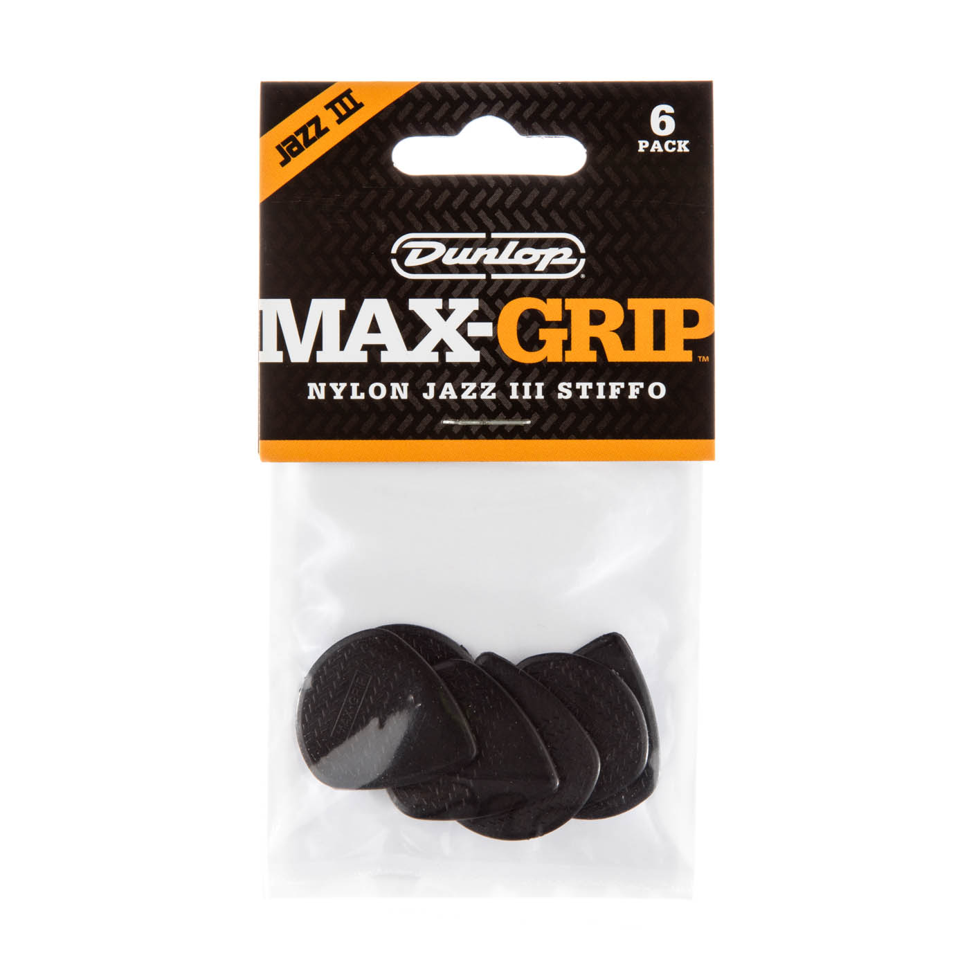 Pick Gảy Đàn Guitar Jim Dunlop 471P3S Max-Grip Jazz III Stiffo, 6pc - Việt Music