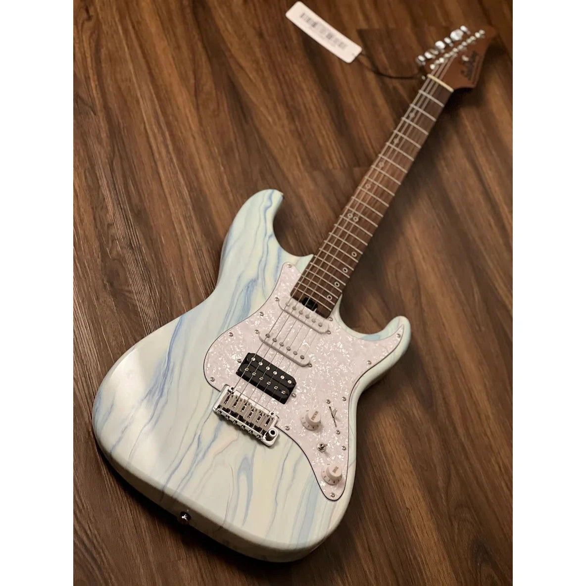 Đàn Guitar Điện Soloking MS-1 Classic MKII HSS, Maple Fingerboard, White Blue Marble - Việt Music