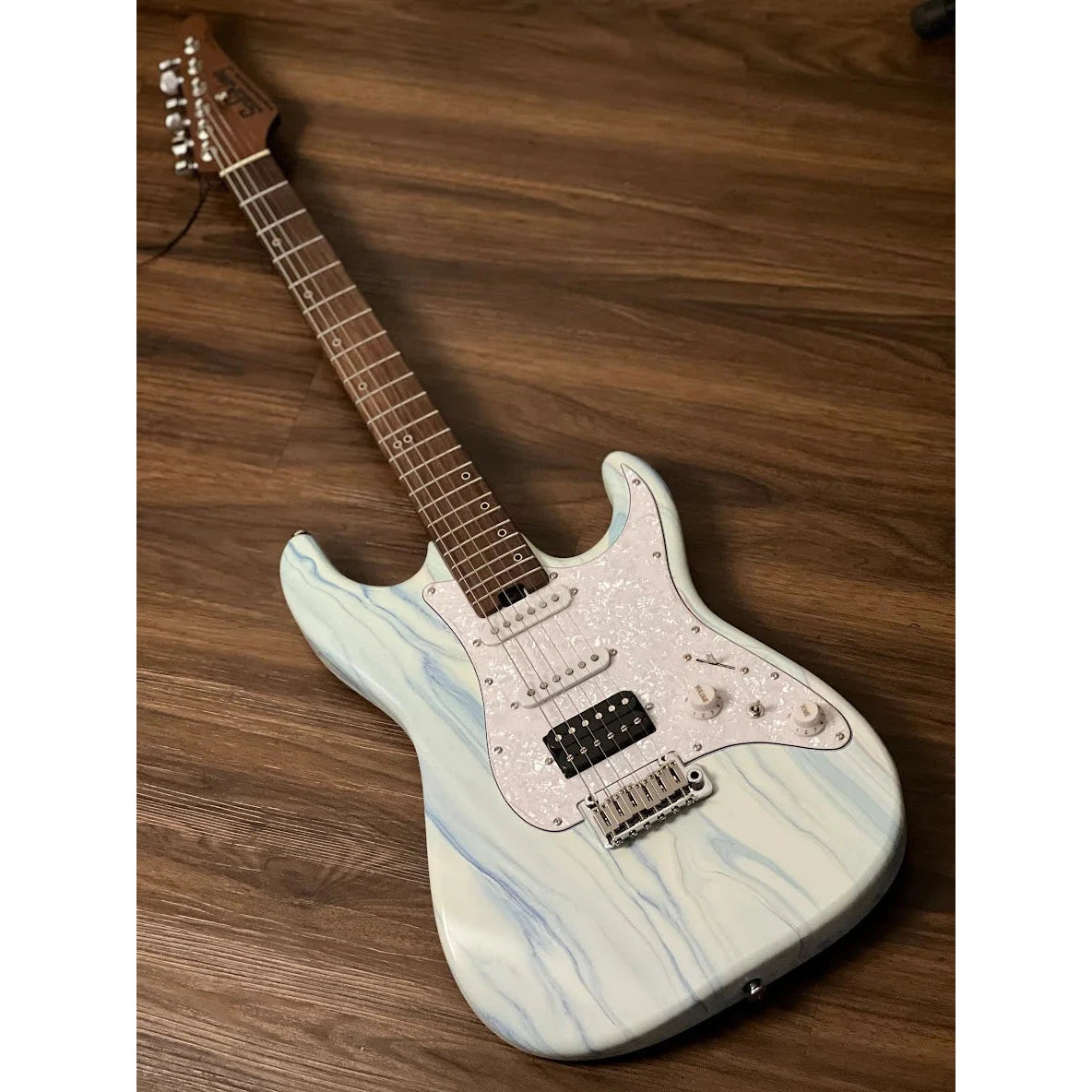 Đàn Guitar Điện Soloking MS-1 Classic MKII HSS, Maple Fingerboard, White Blue Marble - Việt Music