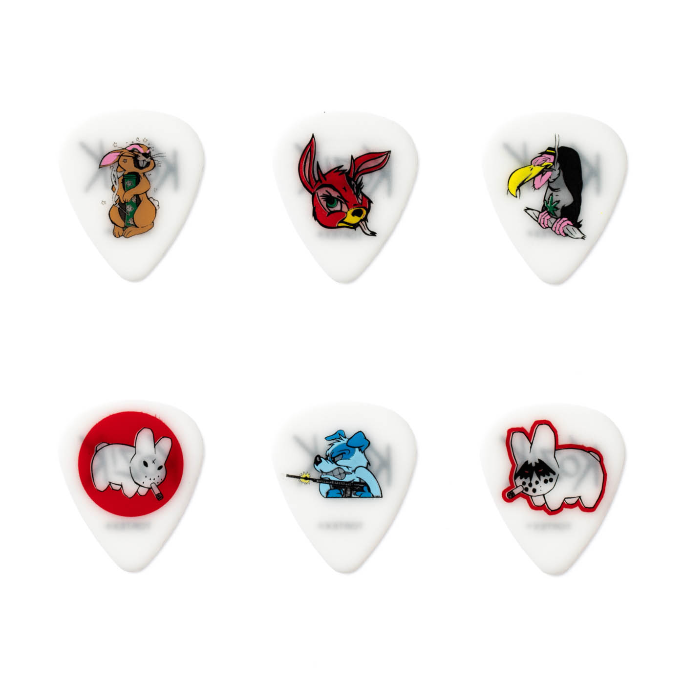 Pick Gảy Đàn Guitar Jim Dunlop BL109T073 Frank Kozik 1 Blackline, 6pc - Việt Music