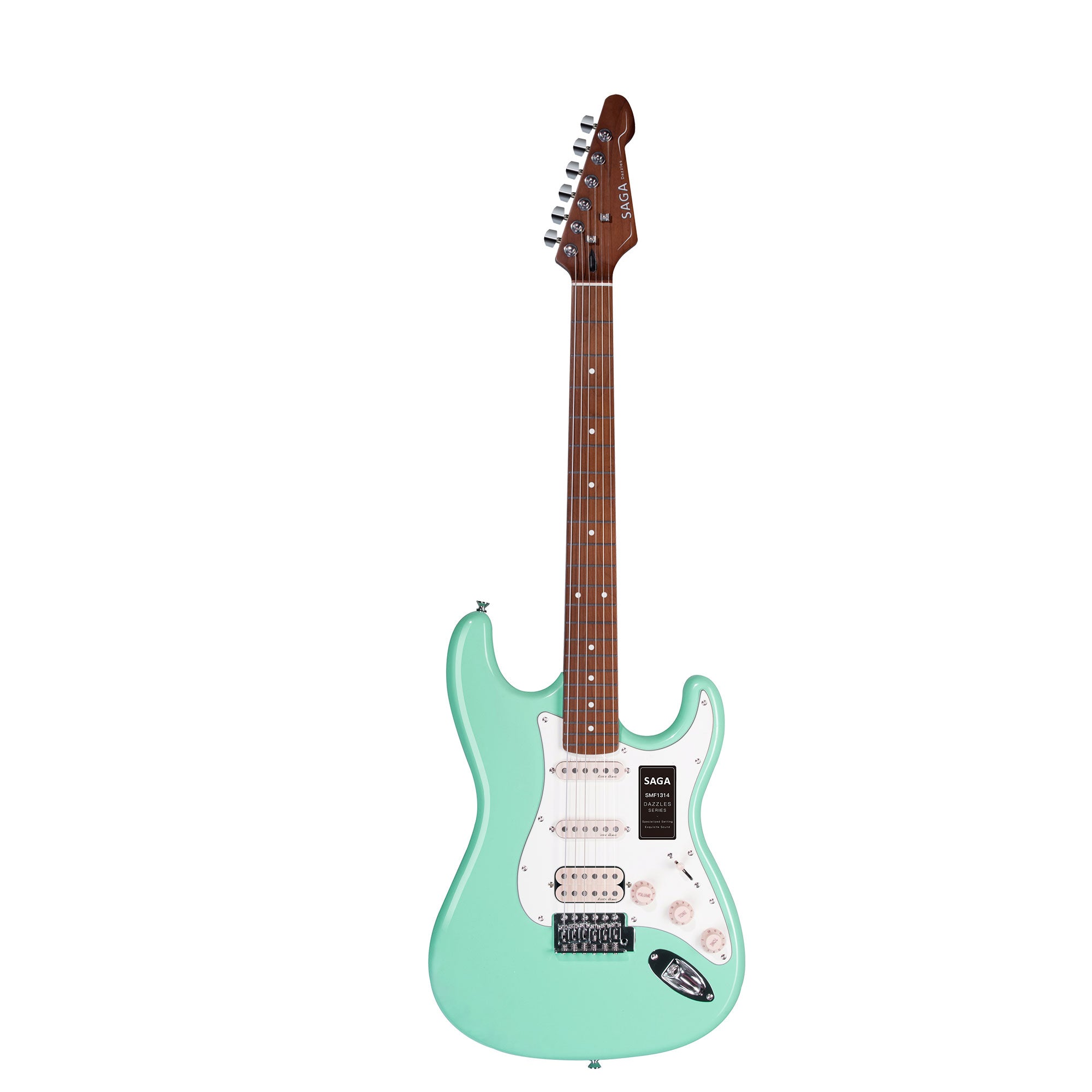 Đàn Guitar Điện Saga SMF1314H Stratocaster HSS, Maple Fingerboard, Green - Việt Music