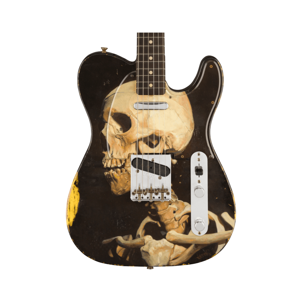 Đàn Guitar Điện Fender Custom Shop 2022 Paul Waller Masterbuilt Prestige Saint John's Skeleton Telecaster SS, Rosewood Fingerboard, Dark Ruby Red Skull