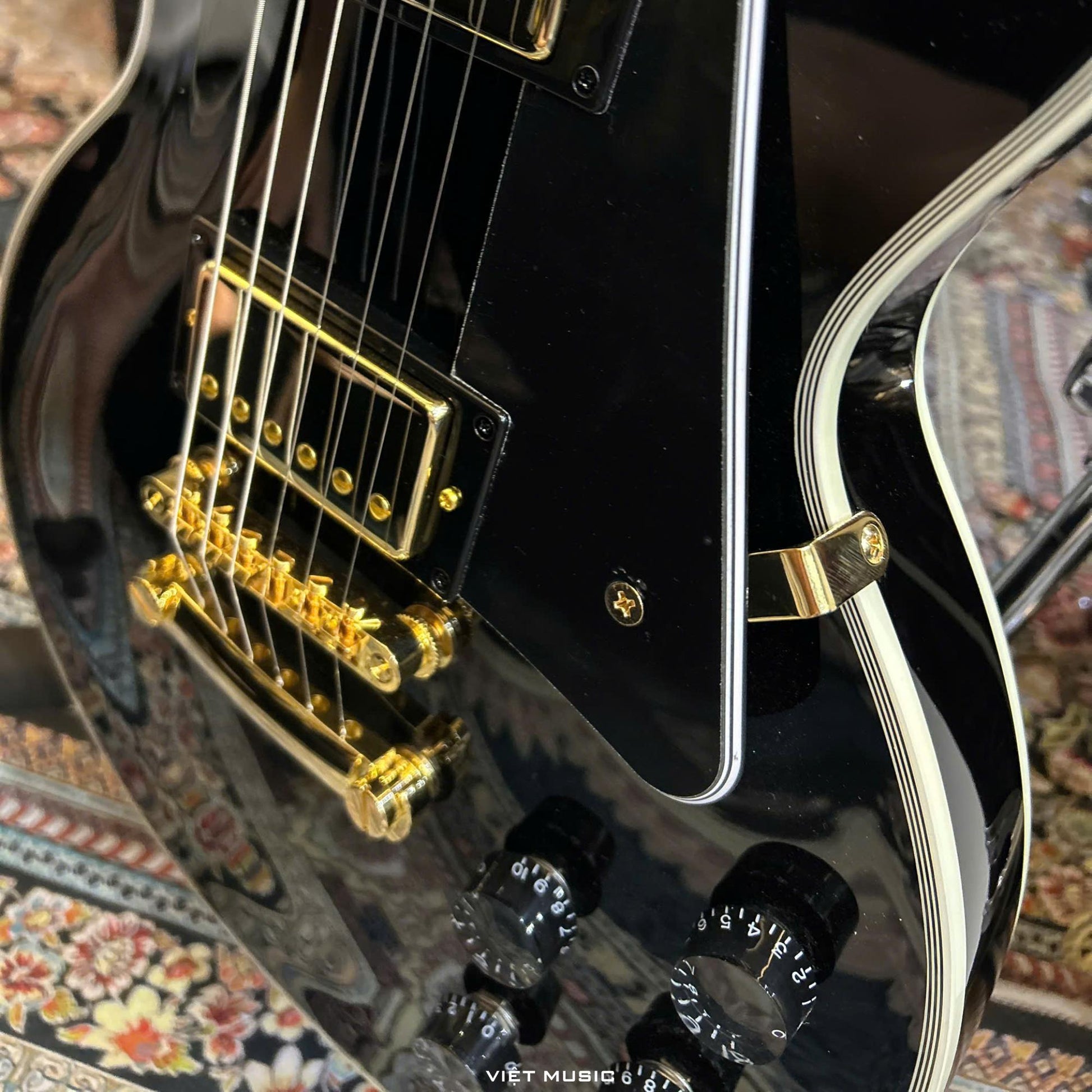 Đàn Guitar Điện Epiphone Les Paul Custom HH, Ebony Fingerboard - Việt Music
