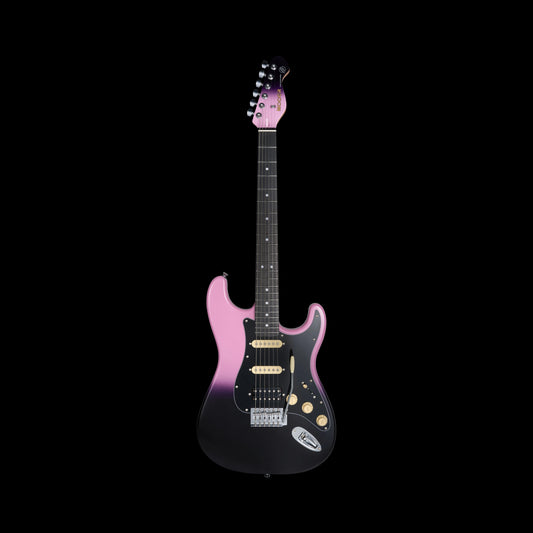 Đàn Guitar Điện Mooer MSC12 Elite HSS, Ebony Fingerboard, Black Pink Gradient