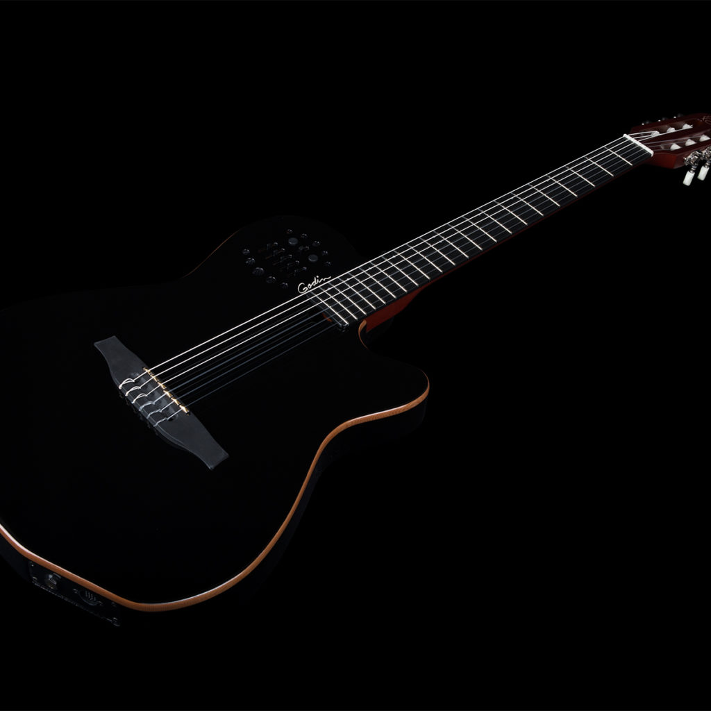 Đàn Guitar Silent Classic Godin ACS Slim Nylon Black HG - Việt Music