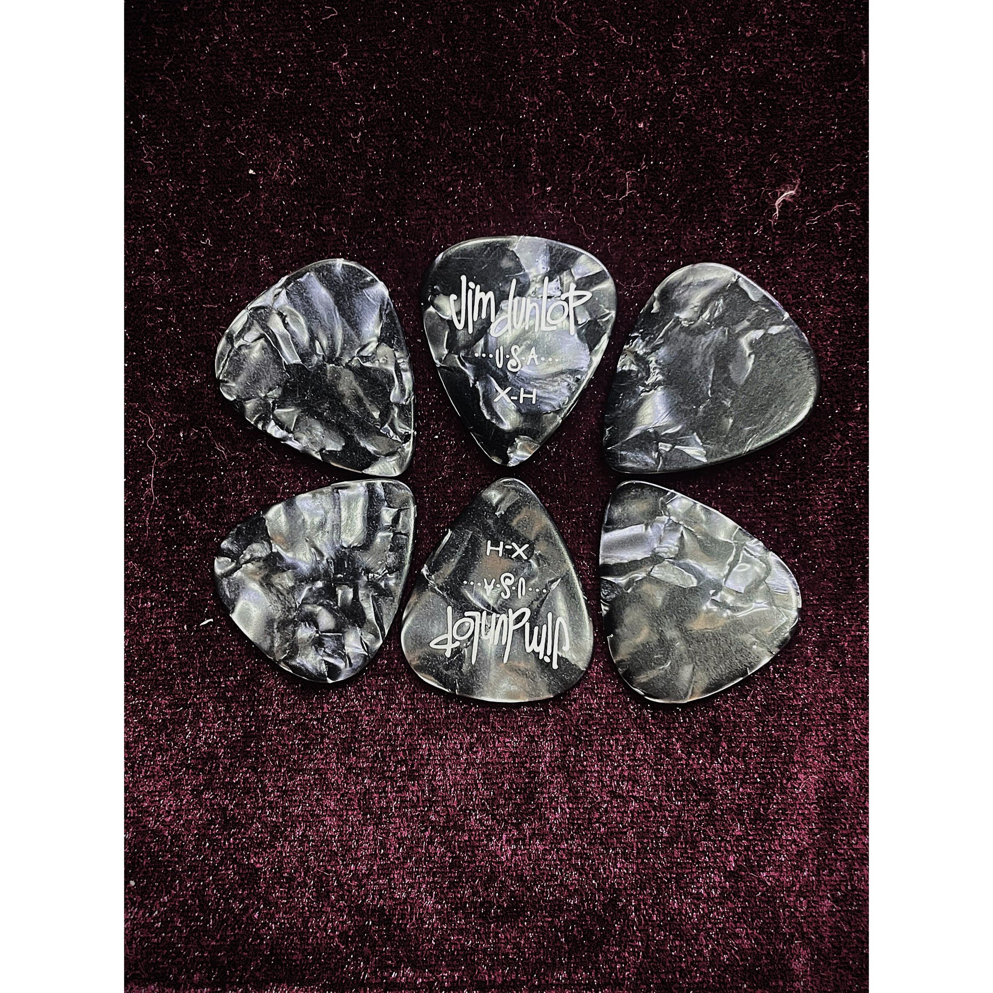 Pick Gảy Đàn Jim Dunlop 483P02 Celluloid Black Pearloid, 12pc - Việt Music