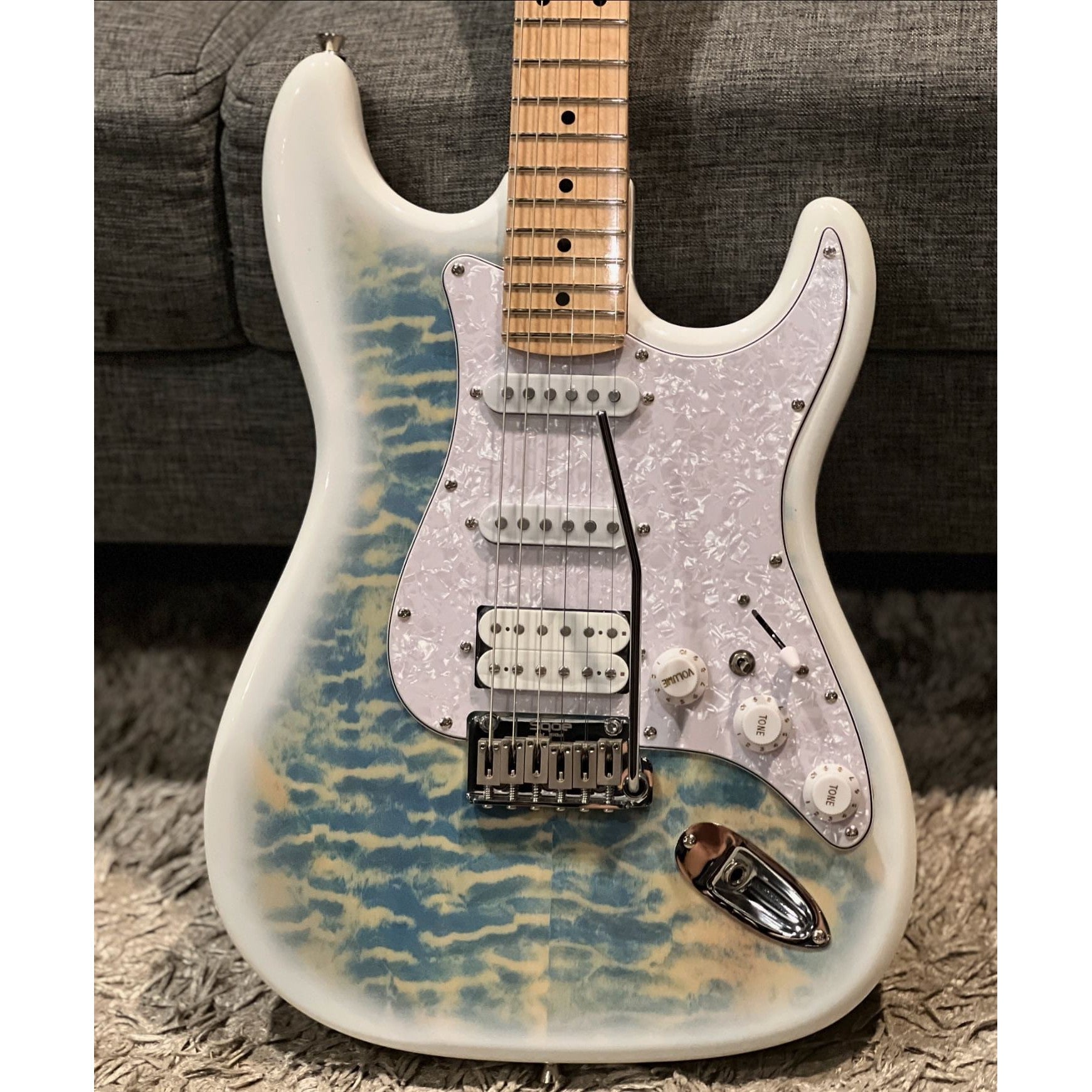 Đàn Guitar Điện Sqoe Limited Edition SEST699 HSS, Maple Fingerboard, Larimar Blue - Việt Music