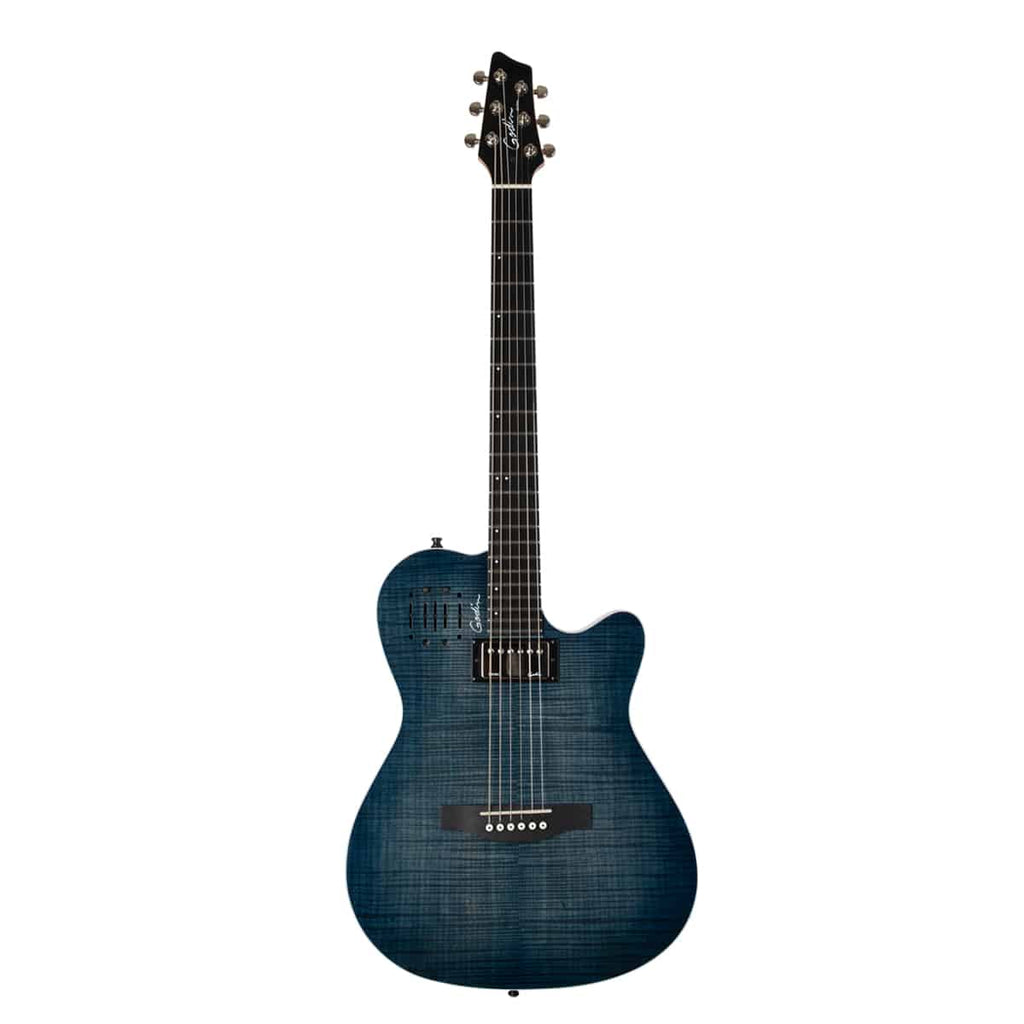 Đàn Guitar Điện Godin A6 Ultra Denim Blue Flame