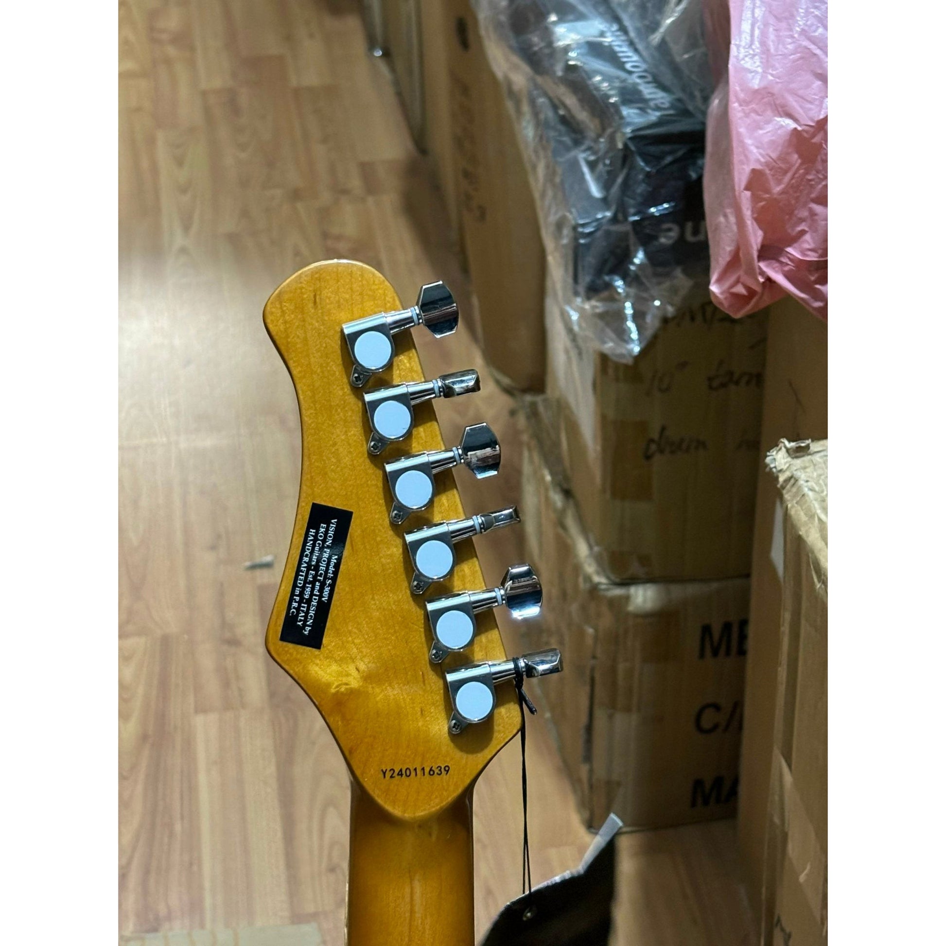 Đàn Guitar Điện Guitar EKo S-300 SSS, Resin Fingerboard, Sunburst - Việt Music