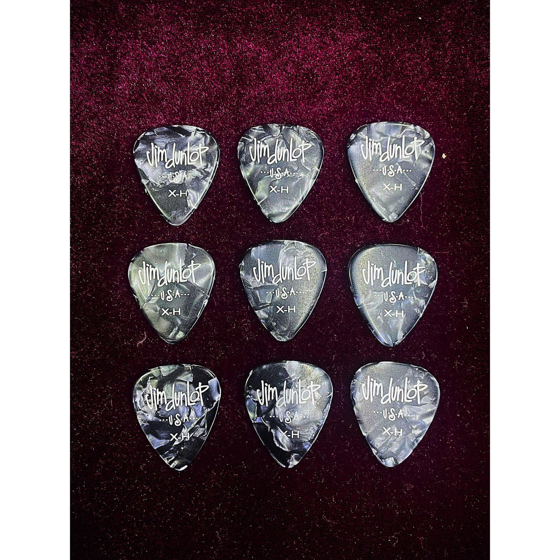 Pick Gảy Đàn Jim Dunlop 483P02 Celluloid Black Pearloid, 12pc - Việt Music