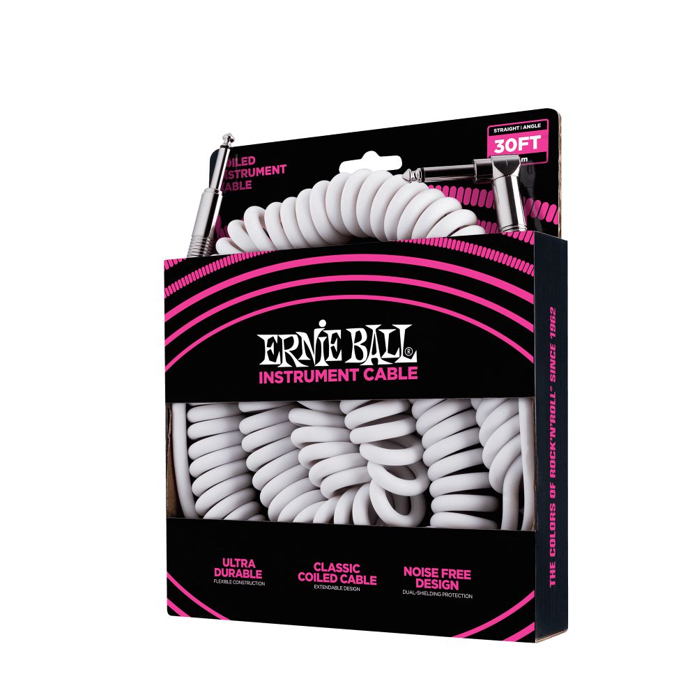 Dây Cáp Kết Nối Ernie Ball Coiled Instrument Cable Straight To Straight - 30FT - Việt Music