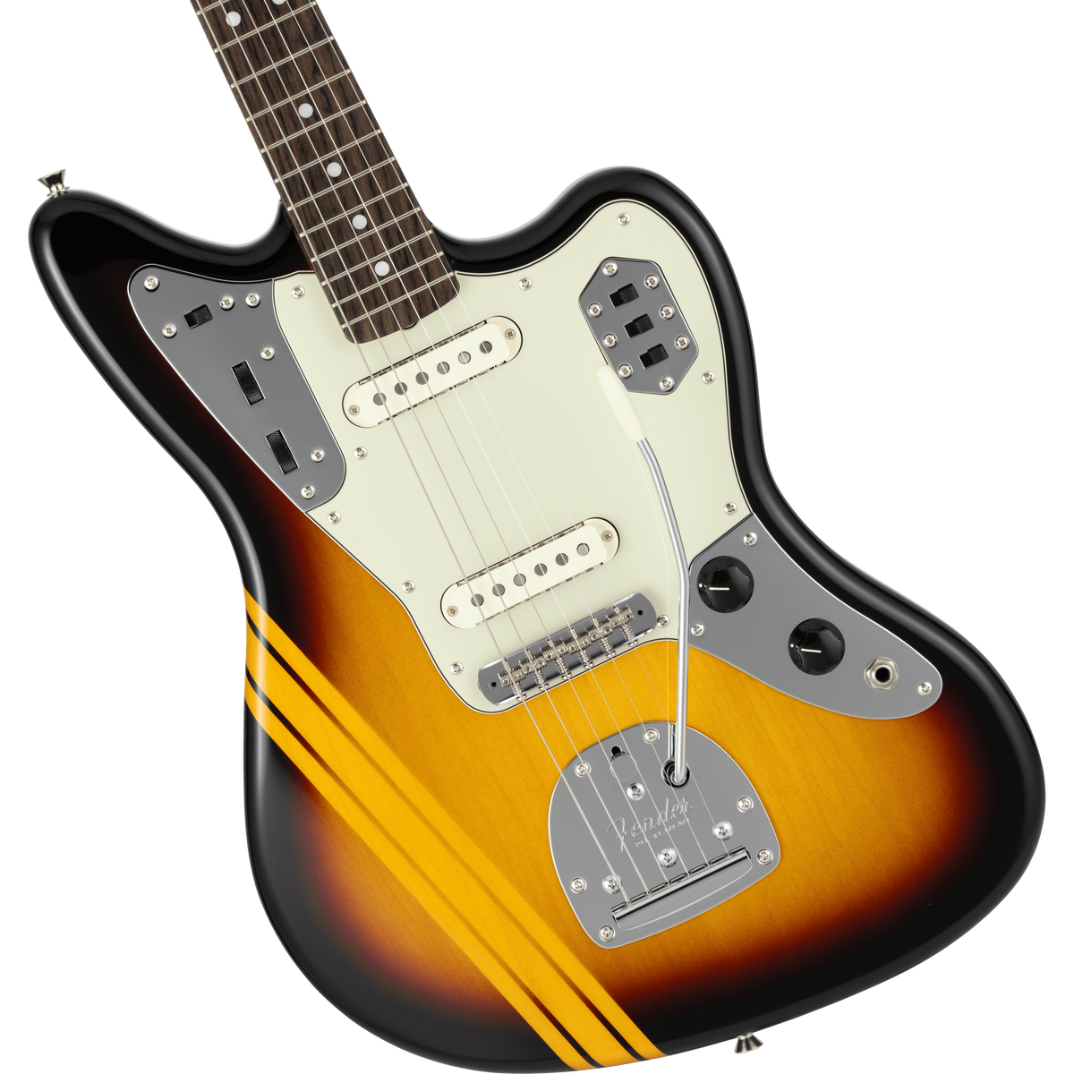 Đàn Guitar Điện Fender Made in Japan Traditional 2025 Collection 60s Jaguar SS, Rosewood Fingerboard - Competition 3-Color Sunburst / Aged Natural (FBD)