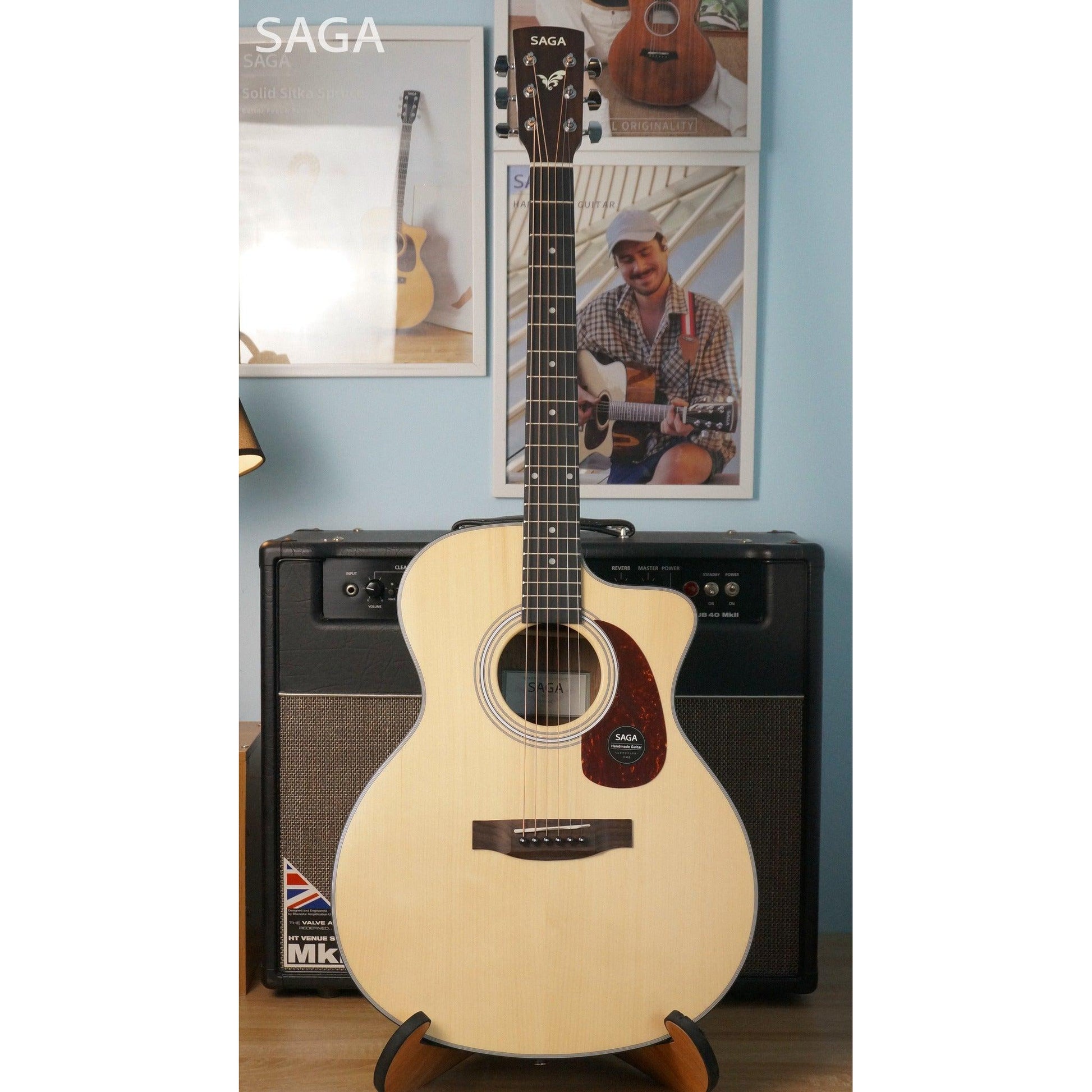 Đàn Guitar Acoustic Saga SF800GC - Việt Music