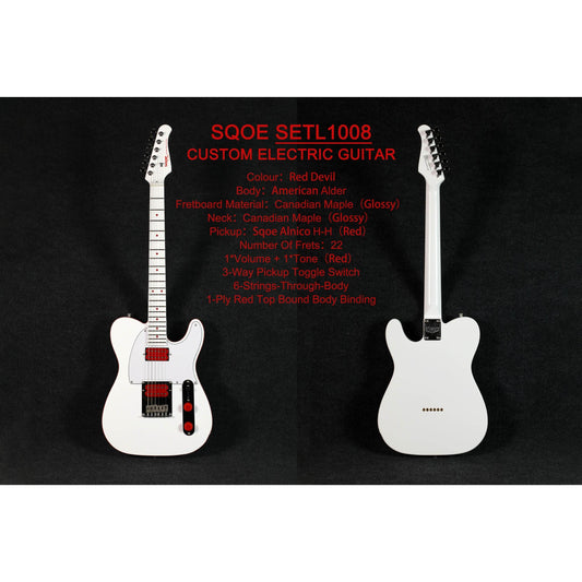Đàn Guitar Điện Sqoe SETL1008 HH, Maple Fingerboard - Việt Music