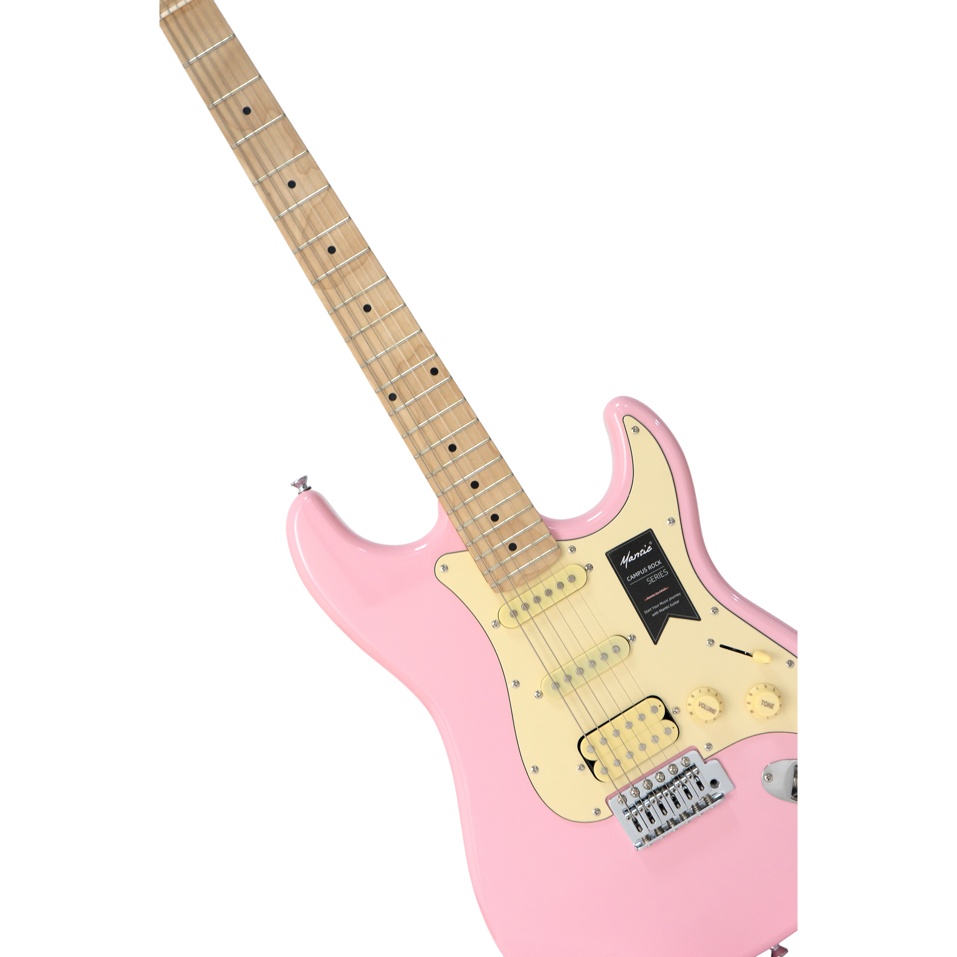 Đàn Guitar Điện Mantic MST100 HSS, Maple Fingerboard, Pink - Việt Music