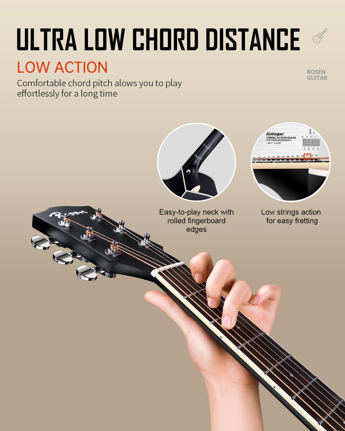 Đàn Guitar Acoustic Rosen G12D Pro - Việt Music