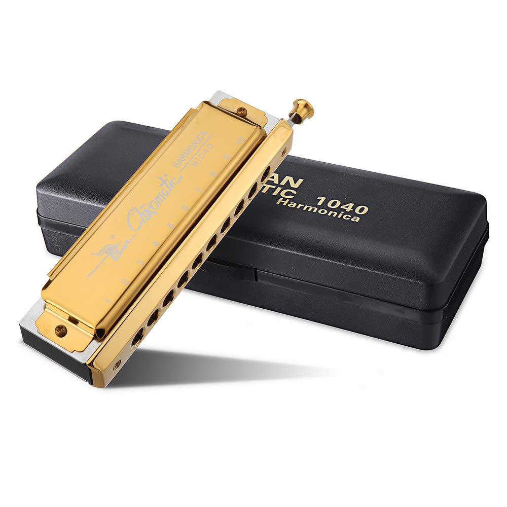 Kèn Harmonica Chromatic Swan SW1040C Gold - Việt Music