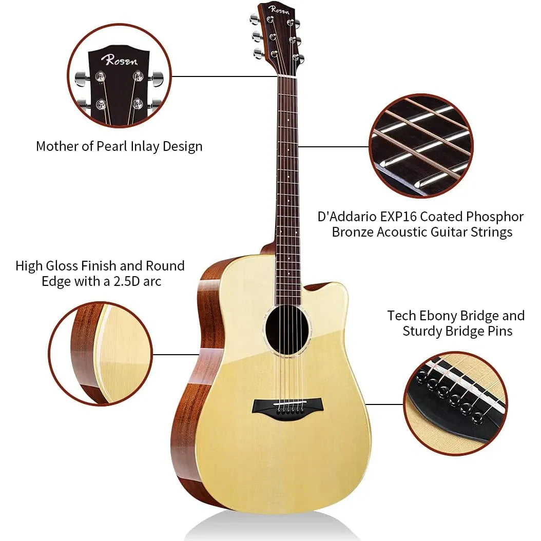 Đàn Guitar Acoustic Rosen G31DC - Việt Music