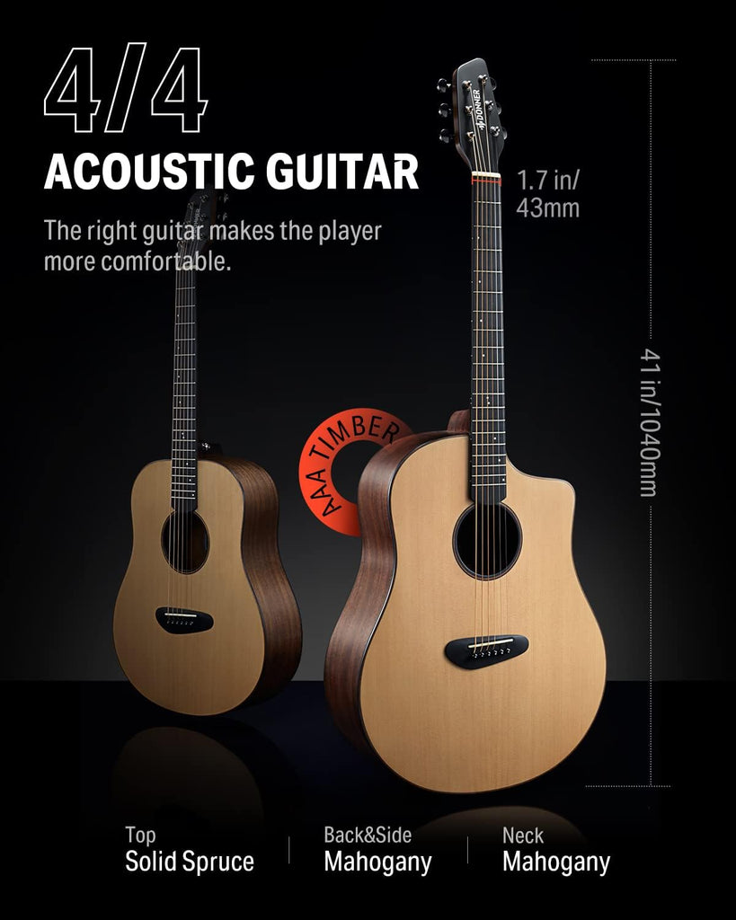 Đàn Guitar Acoustic Donner S410C Spruce