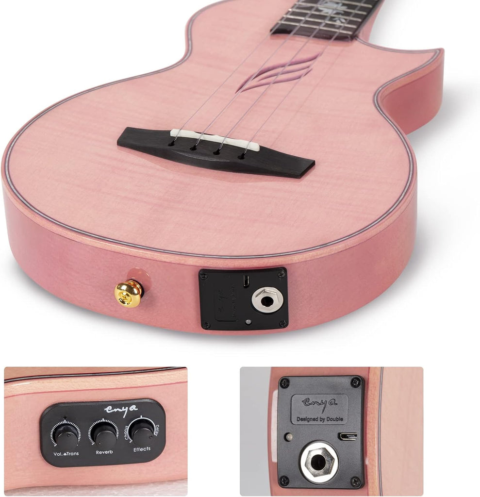 Đàn Ukulele Tenor Enya EUT-E6 Solid Maple, Pink