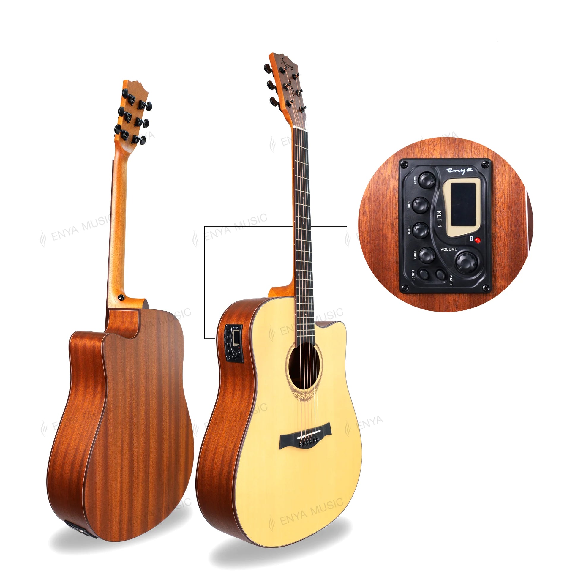 Đàn Guitar Acoustic Enya Amari AM-418C EQ - Việt Music