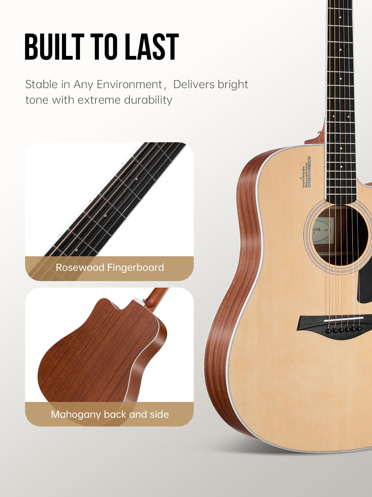 Đàn Guitar Acoustic Rosen G11D Mahogany - Neo Series - Việt Music