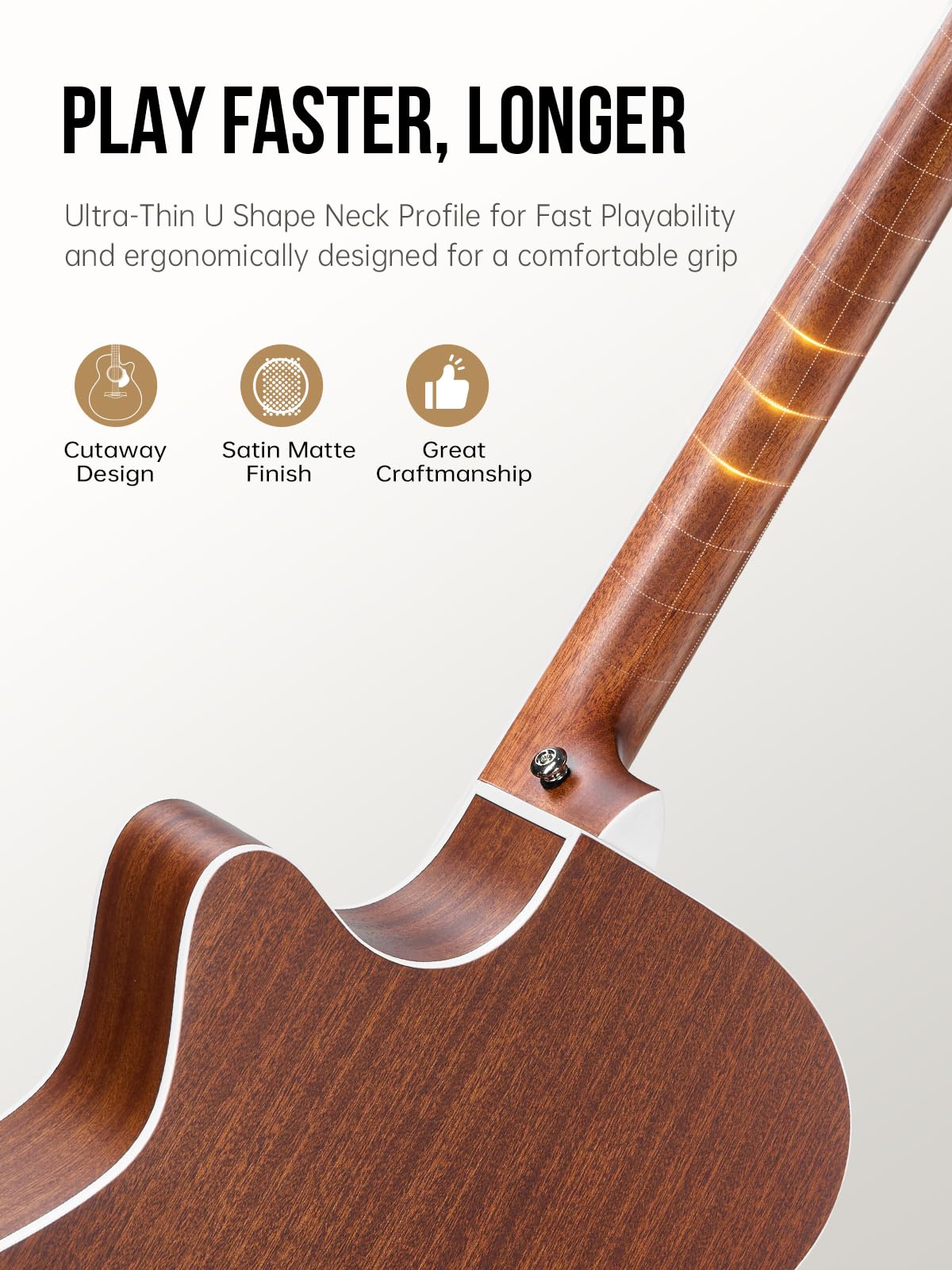 Đàn Guitar Acoustic Rosen G11A Mahogany - Neo Series - Việt Music