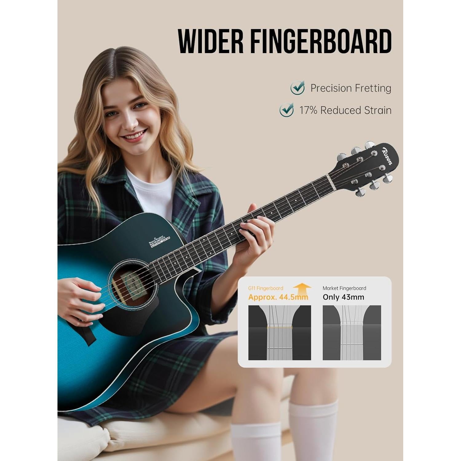 Đàn Guitar Acoustic Rosen G11D (2025) - Việt Music