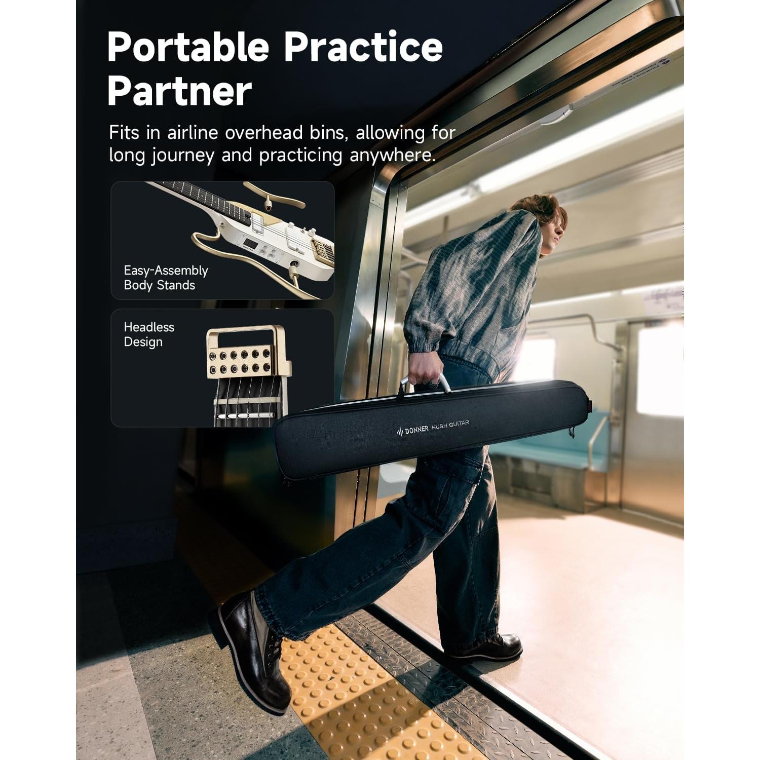 Đàn Guitar Điện Donner HUSH-X Pro - Việt Music