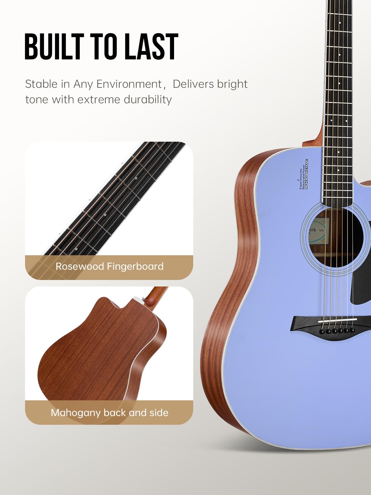 Đàn Guitar Acoustic Rosen G11D Mahogany - Neo Series - Việt Music